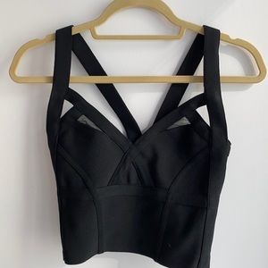 Silence + Noise Corset Bodycon Crop Tank Top M